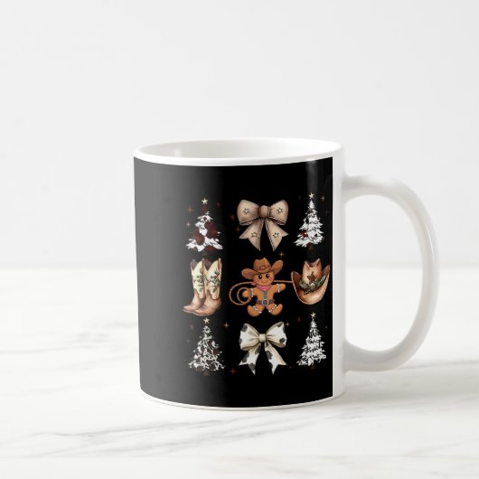 Howdy Christmas Cowboy Cowgirl Gingerbread Coquett Kaffeetasse (Rechts)