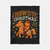 Howdy Christmas Cowboy Gingerbread Design  Fleecedecke (Vorderseite)