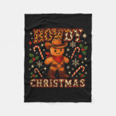 Howdy Christmas Cowboy Gingerbread Design  Fleecedecke (Vorderseite)