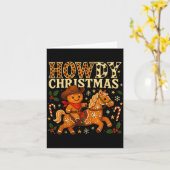 Howdy Christmas Cowboy Gingerbread Design Karte (Gelbe Blume)