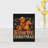 Howdy Christmas Cowboy Gingerbread Design Karte (Gelbe Blume)
