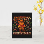Howdy Christmas Cowboy Gingerbread Design  Karte (Gelbe Blume)