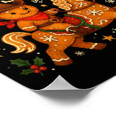Howdy Christmas Cowboy Gingerbread Design Poster (Ecke)