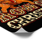 Howdy Christmas Cowboy Gingerbread Design Poster (Ecke)