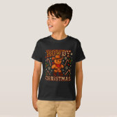 Howdy Christmas Cowboy Gingerbread Design T-Shirt (Vorne ganz)
