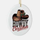 Howdy Christmas Cowboy Hat – Western Holiday Decor Keramik Ornament (Rechts)
