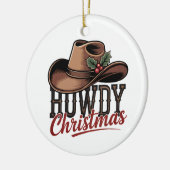Howdy Christmas Cowboy Hat – Western Holiday Decor Keramik Ornament (Links)