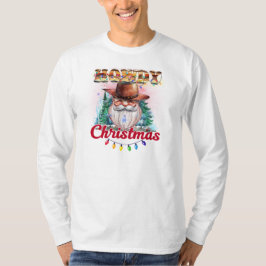 Howdy Christmas Cowboy Santa T-Shirt