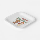 Howdy Christmas Cowboy Snowman Western Funny Pappteller (Gewinkelt)