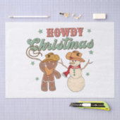 Howdy Christmas Cowboy Snowman Western Funny Seidenpapier (Handwerk)