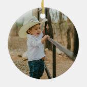 Howdy Christmas | Fun Western Desert Foto Keramik Ornament (Hinten)