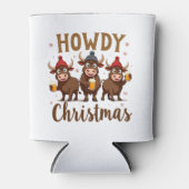 Howdy Christmas Funny Highland Cow Xmas Cows Lover Dosenkühler (Vorderseite)
