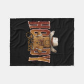 Howdy Christmas Gingerbread Man Cowboy Rodeo Weste Fleecedecke (Vorderseite (Horizontal))