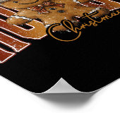 Howdy Christmas Gingerbread Man Cowboy Rodeo Weste Poster (Ecke)