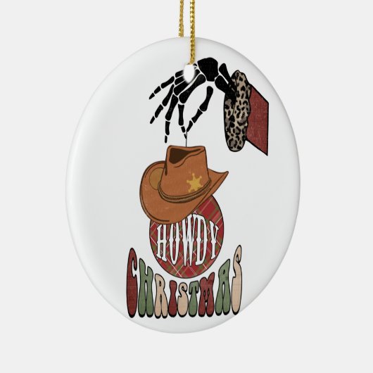 Howdy Christmas Keramik Ornament (Rechts)