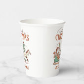 Howdy Christmas mit cooler Retro-Typografie Pappbecher (Rechts)