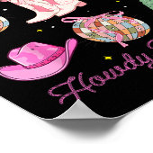 Howdy Christmas Nk Coquette Bow Xmas Tree Western Poster (Ecke)