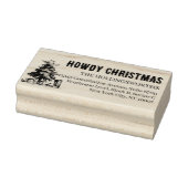 Howdy Christmas | Rückgabeadresse für Fun-Western Gummistempel (Stempel)