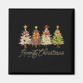 Howdy Christmas Tree Coquette Bow Western Cowboy C Magnet (Vorne)