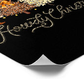 Howdy Christmas Tree Coquette Bow Western Cowboy C Poster (Ecke)