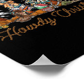 Howdy Christmas Tree Coquette Cow Bow Western Xmas Poster (Ecke)