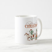 Howdy Christmas Typografie, Texas Symbol Graphics Kaffeetasse (VorderseiteRechts)