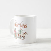 Howdy Christmas Typografie, Texas Symbol Graphics Kaffeetasse (Vorderseite Links)