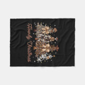 Howdy Christmas Weihnachten Tree Cowboy Western Co Fleecedecke (Vorderseite (Horizontal))