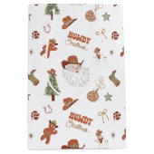 Howdy Christmas Western Cowboy Mittlere Geschenktüte (Vorderseite)