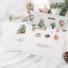 Howdy Christmas | Western Personalisiert Envelope