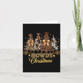 Howdy Christmas Xmas Tree Cowboy Western Coquette Karte (Vorderseite)