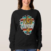 HOWDY  Cow Leopard Cactus Serape Cactus print Sunf Sweatshirt (Vorderseite)