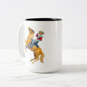 Howdy Cowboy auf einem Pferd Zweifarbige Tasse (Vorderseite Links)