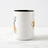 Howdy Cowboy auf einem Pferd Zweifarbige Tasse (Mittel)