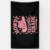 Howdy Cowboy Cowgirl zurück in die Schule Banner (Vertikal)