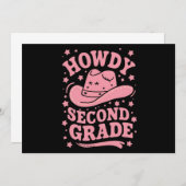 Howdy Cowboy Cowgirl zurück in die Schule Einladung (Vorne/Hinten)