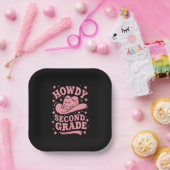 Howdy Cowboy Cowgirl zurück in die Schule Pappteller (Party)