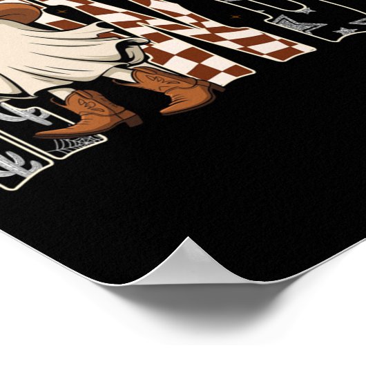 Howdy, Cowboy Ghost, Soky Halloween Funny Gift T-S Poster (Ecke)