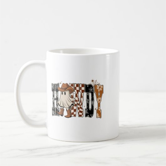 Howdy, Cowboy Ghost, Soky Halloween Funny Gift Tee Kaffeetasse (Links)