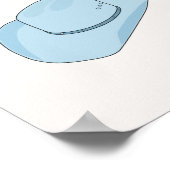 Howdy Cowboy Hat Baby Blue Poster (Ecke)