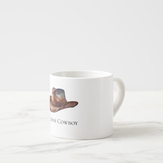 Howdy Cowboy Hat Espressotasse (Vorderseite Rechts)