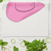 Howdy Cowboy Hat Pink Geschirrtuch (Gefaltet)