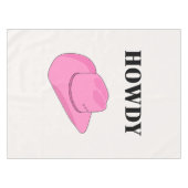 Howdy Cowboy Hat Pink Tischdecke (Vorderseite (Horizontal))
