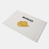 Howdy Cowboy Hat Yellow Fußmatte (Schrägansicht)