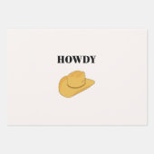 Howdy Cowboy Hat Yellow Geschenkpapier Set (Vorderseite 3)