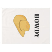 Howdy Cowboy Hat Yellow Tischdecke (Vorderseite (Horizontal))