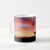Howdy Cowboy Horse Western Sky Kaffeetasse (Vorderseite Links)