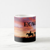 Howdy Cowboy Horse Western Sky Kaffeetasse (Mittel)