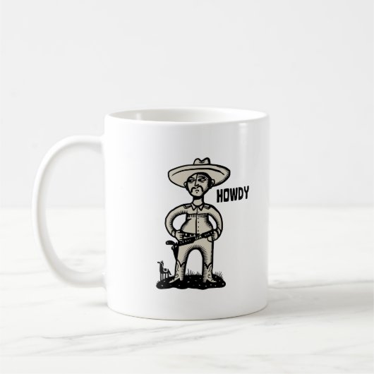 Howdy Cowboy Kaffee Spaß Tasse (Links)