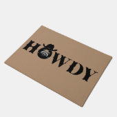 Howdy Cowboy Raccoon Western Funny Welcome Mat Fußmatte (Schrägansicht)